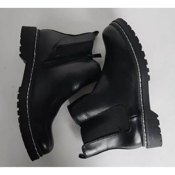 Torrid Black Faux Leather Chelsea Bootie (WW). Size 8WW - Picture 7 of 11